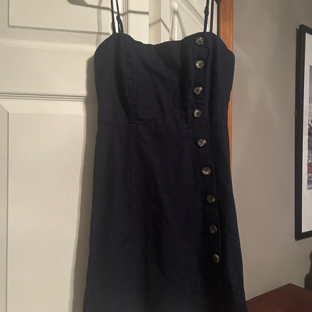 Copper Key Navy Button-Down Mini Dress